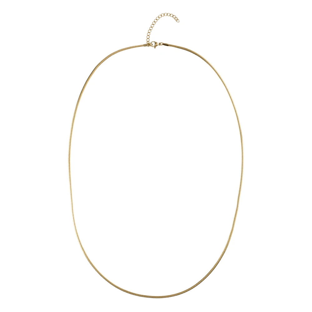 Snake Chain Necklace Extra Thin Gold 65 CM