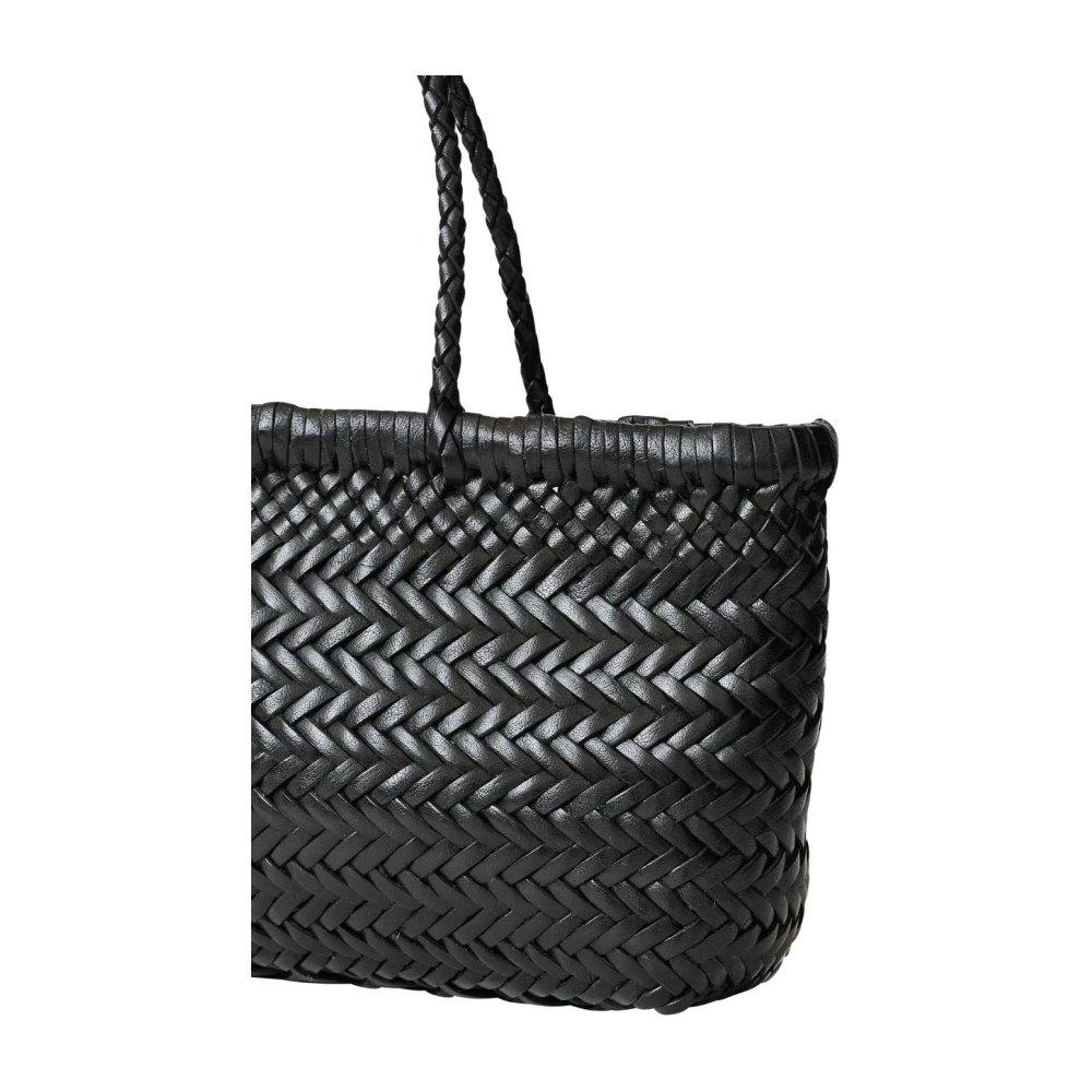 Dragon Diffusion Zwarte Leren Mini Schoudertas Black Dames