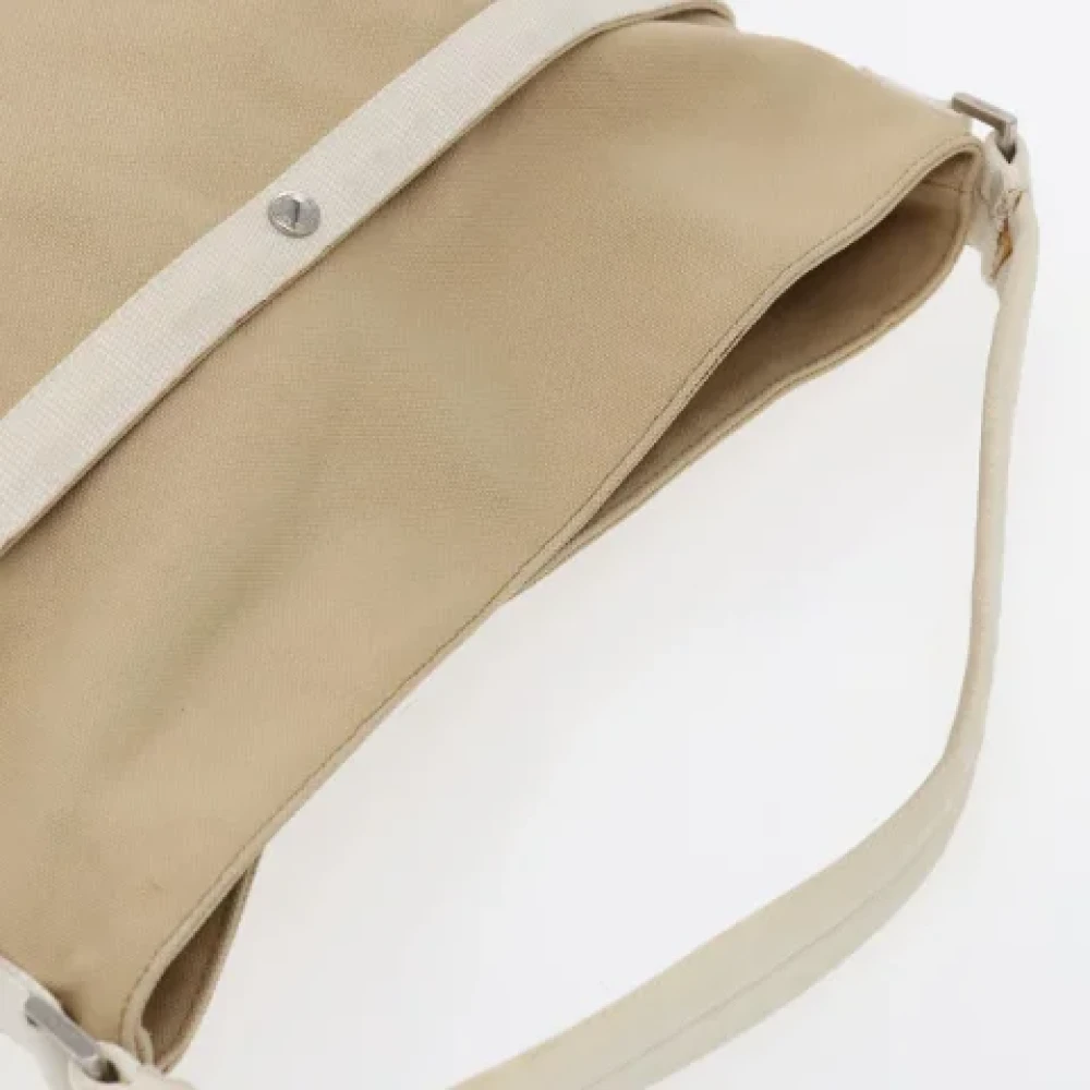 Prada Vintage Pre-owned Canvas handbags Beige Dames