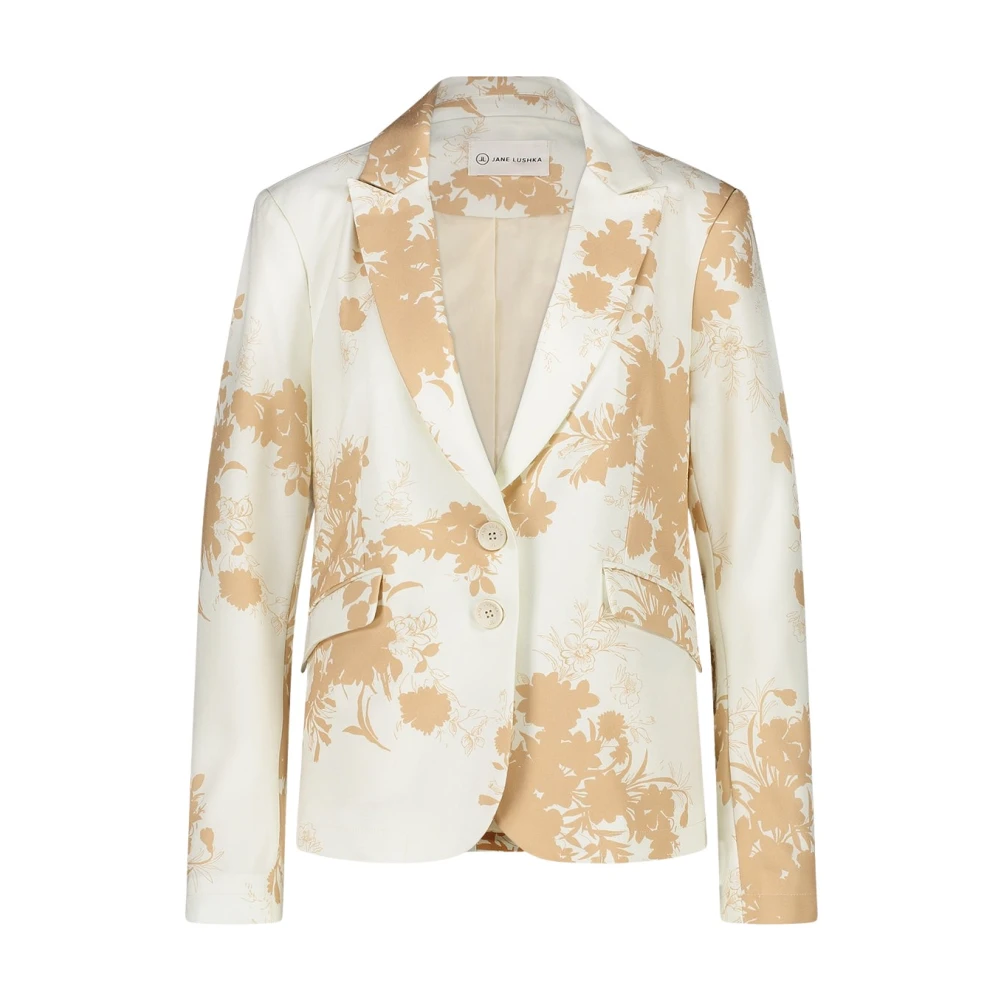 Jane Lushka Bloemen Blazer | Beige Dames