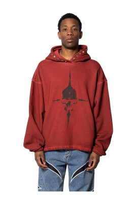 red-peace-stud-hoodie