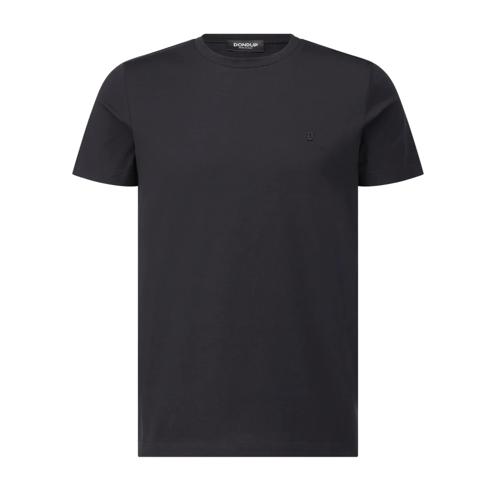 Dondup Hombre Negro - Camiseta Minimalista Con Logo - Tops - Xl