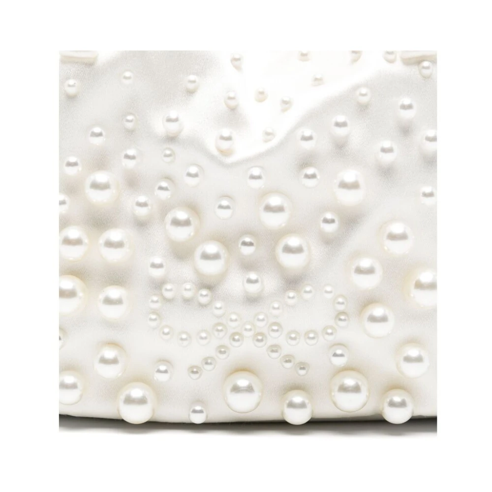 Anya Hindmarch Stijlvolle Witte Trekkoordtas met Logo White Dames