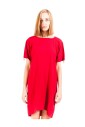 robe-courte-en-viscose-rouge-a-manches-courtes