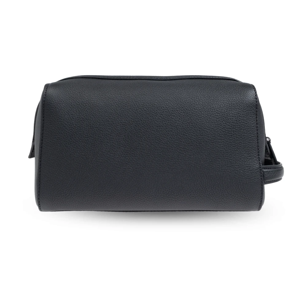 Brioni Leren toilettas Black Heren