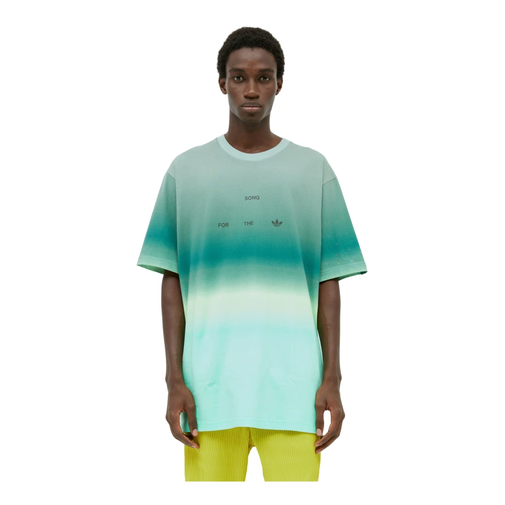Adidas Gradient Logo Print Crewneck T-Shirt Multicolor Heren