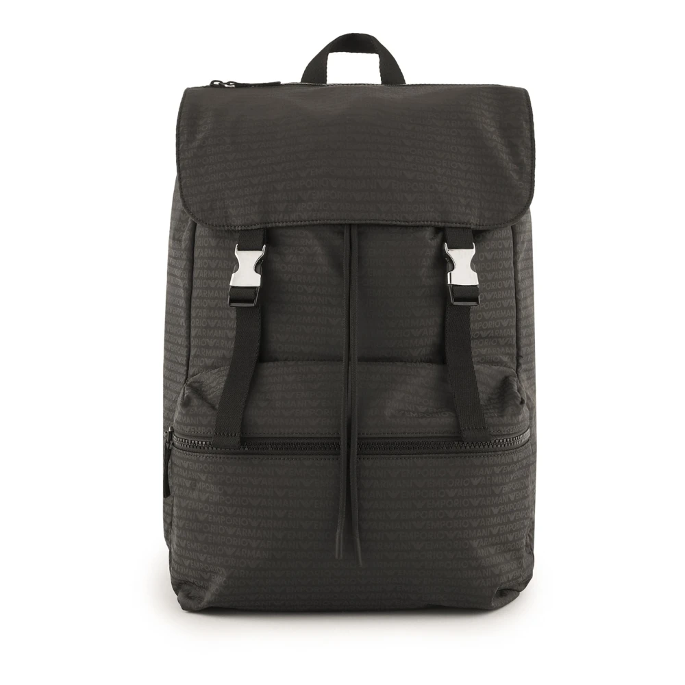 Ar i Luxe Logo Lettering Nylon Rugzak Green Unisex