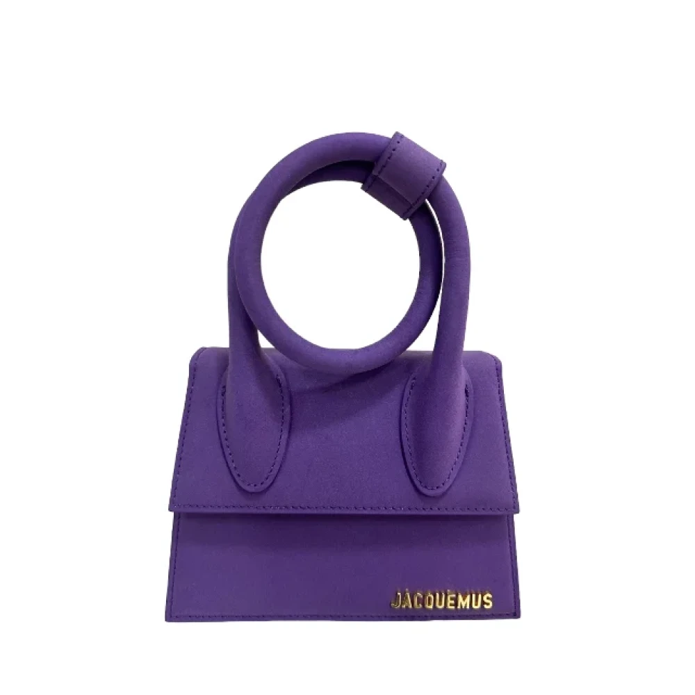 Jacquemus Pre-owned Suede handbags Purple Dames