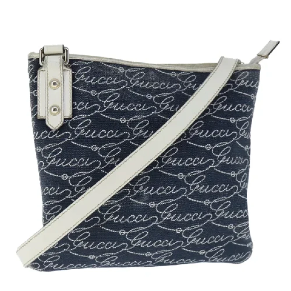 Gucci Vintage Pre-owned Canvas gucci-bags Blue Dames