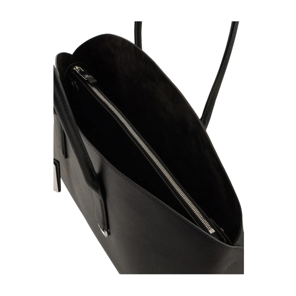 Emporio Armani Stijlvolle Leren Portemonnee Black Dames