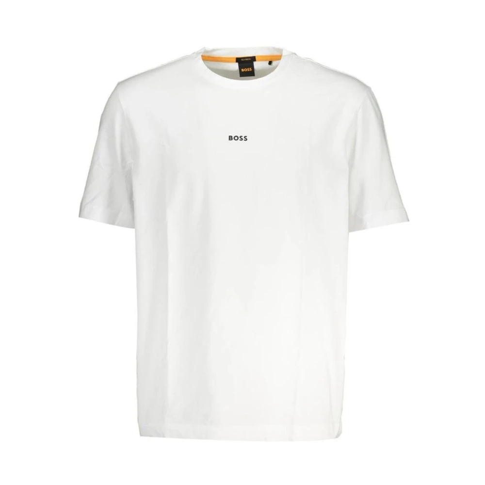 Boss Uomo Bianco T-Shirt Con Logo Relaxed Fit - Immagine 5