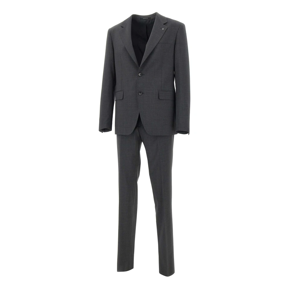 Tagliatore Men's Gray Stretch Wool Blend Two-Piece Suit