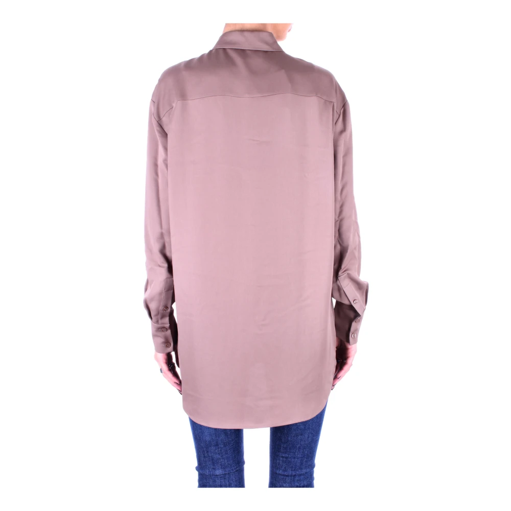 Calvin Klein Dames Overhemd met Voorknoopsluiting Purple Dames