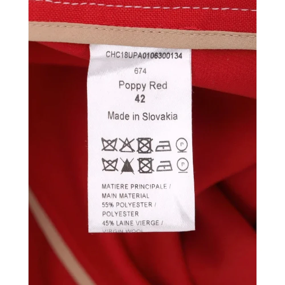 Chloé Pre-owned Polyester bottoms Red Dames