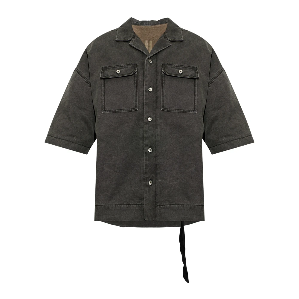Rick Owens Uomo Grigio - Camicia Oversize In Denim - Shirts - S