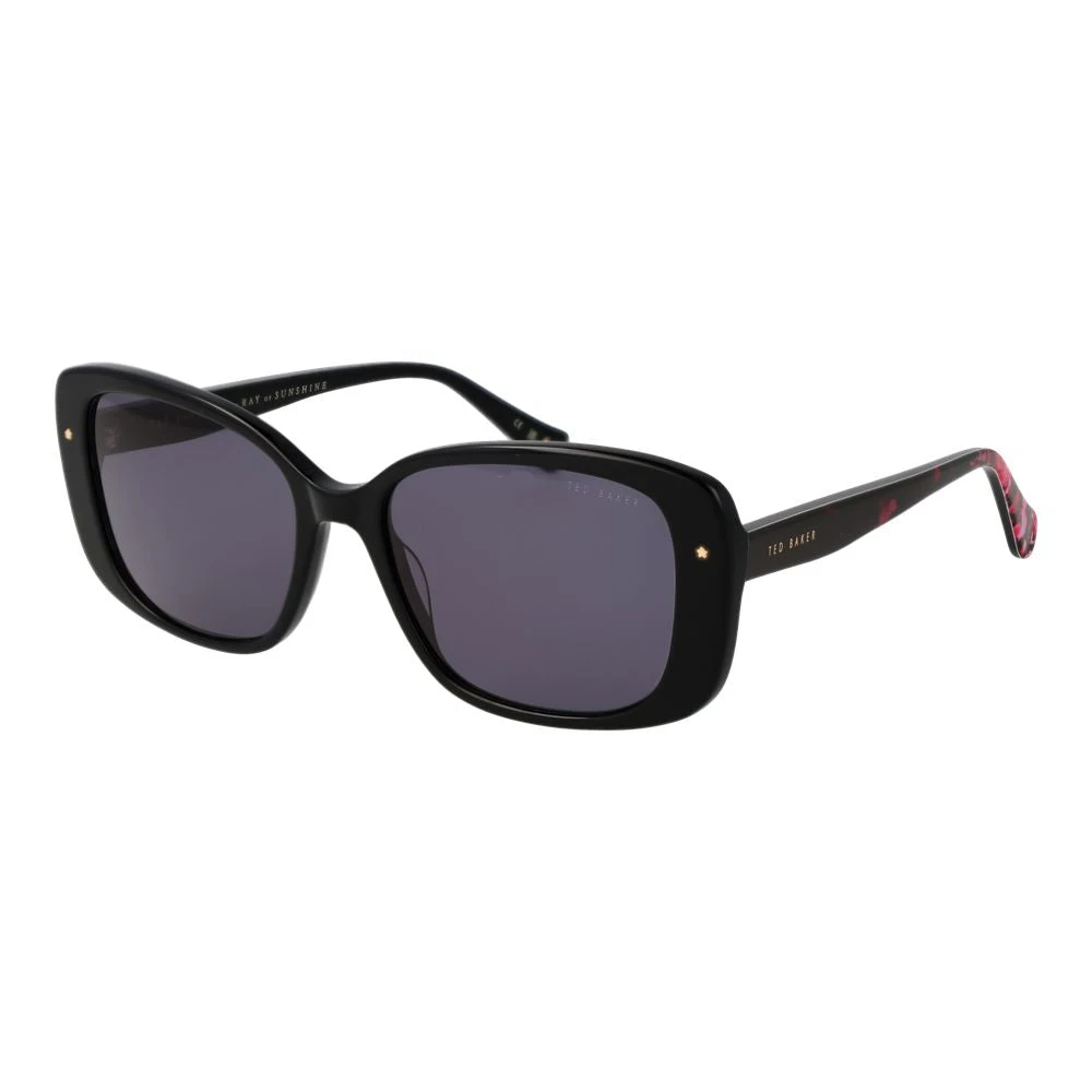 Ted Baker Women's Black Rectangle Acetate Sunglasses
