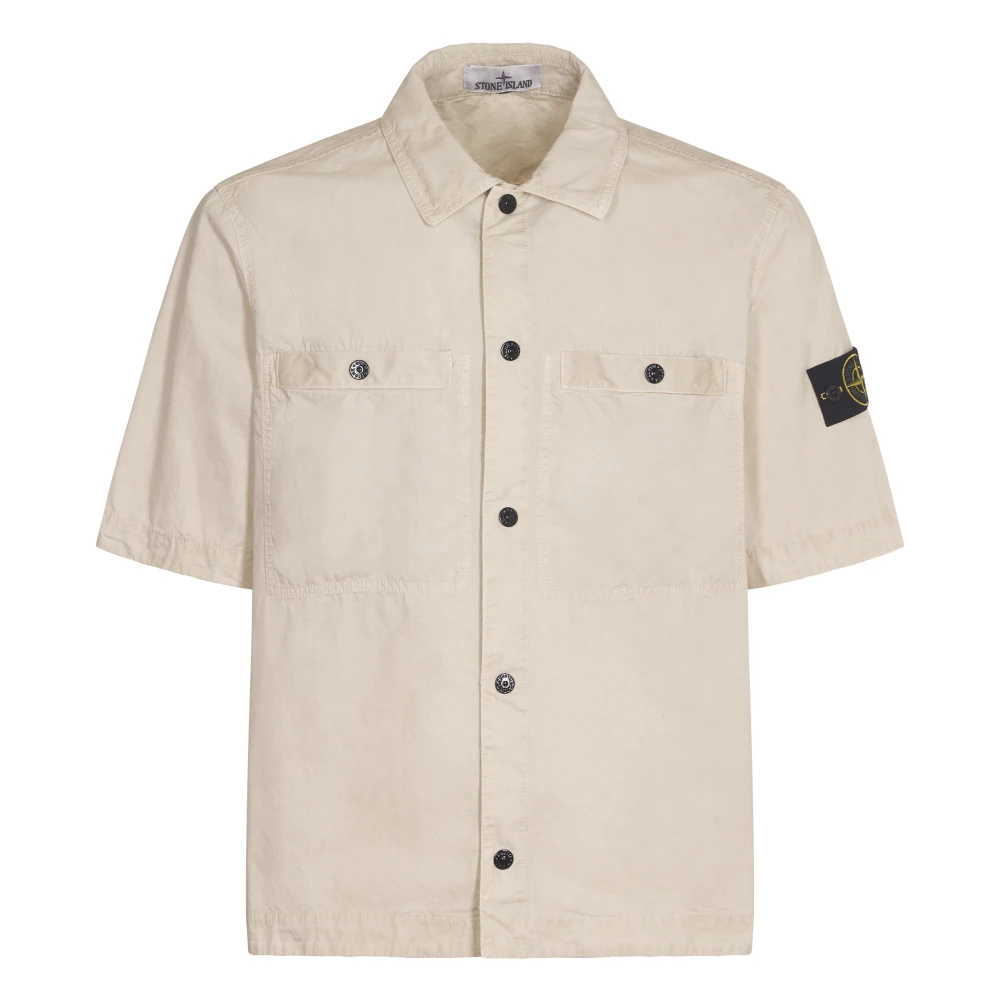 Stone Island Casual Overhemden Collectie Beige Heren