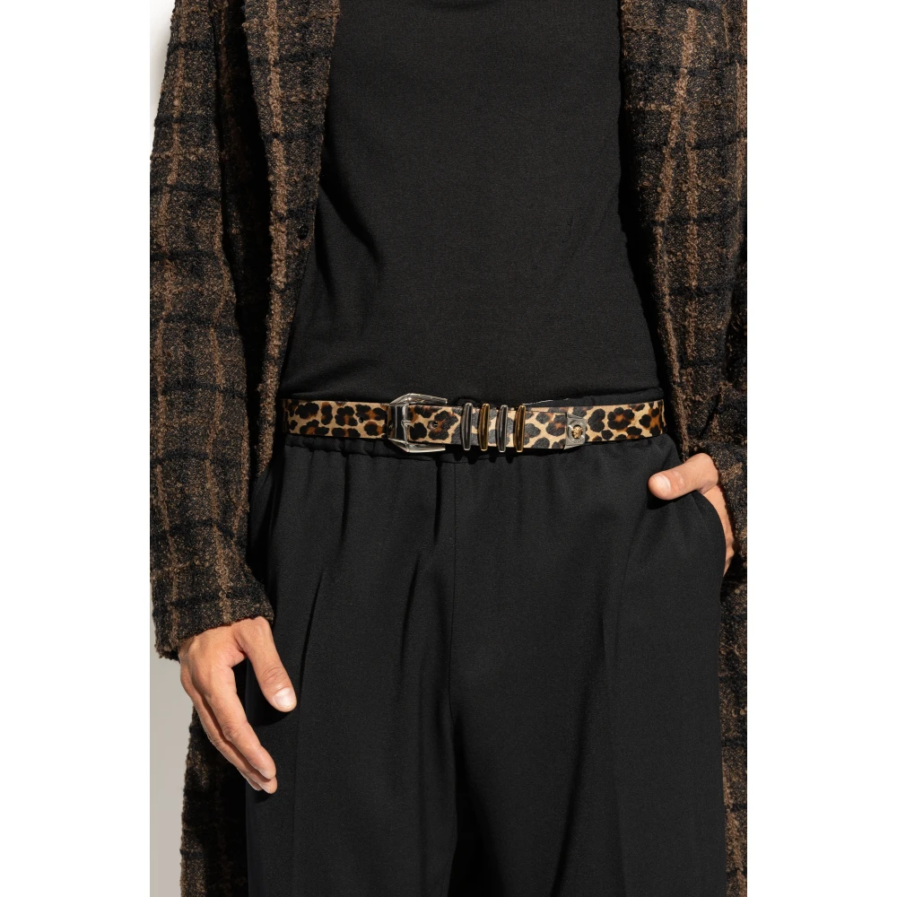 Versace Leren riem Brown Heren