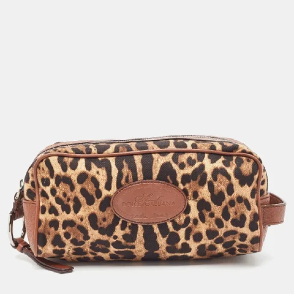 Dolce & Gabbana Pre-owned Fabric pouches Brown Dames