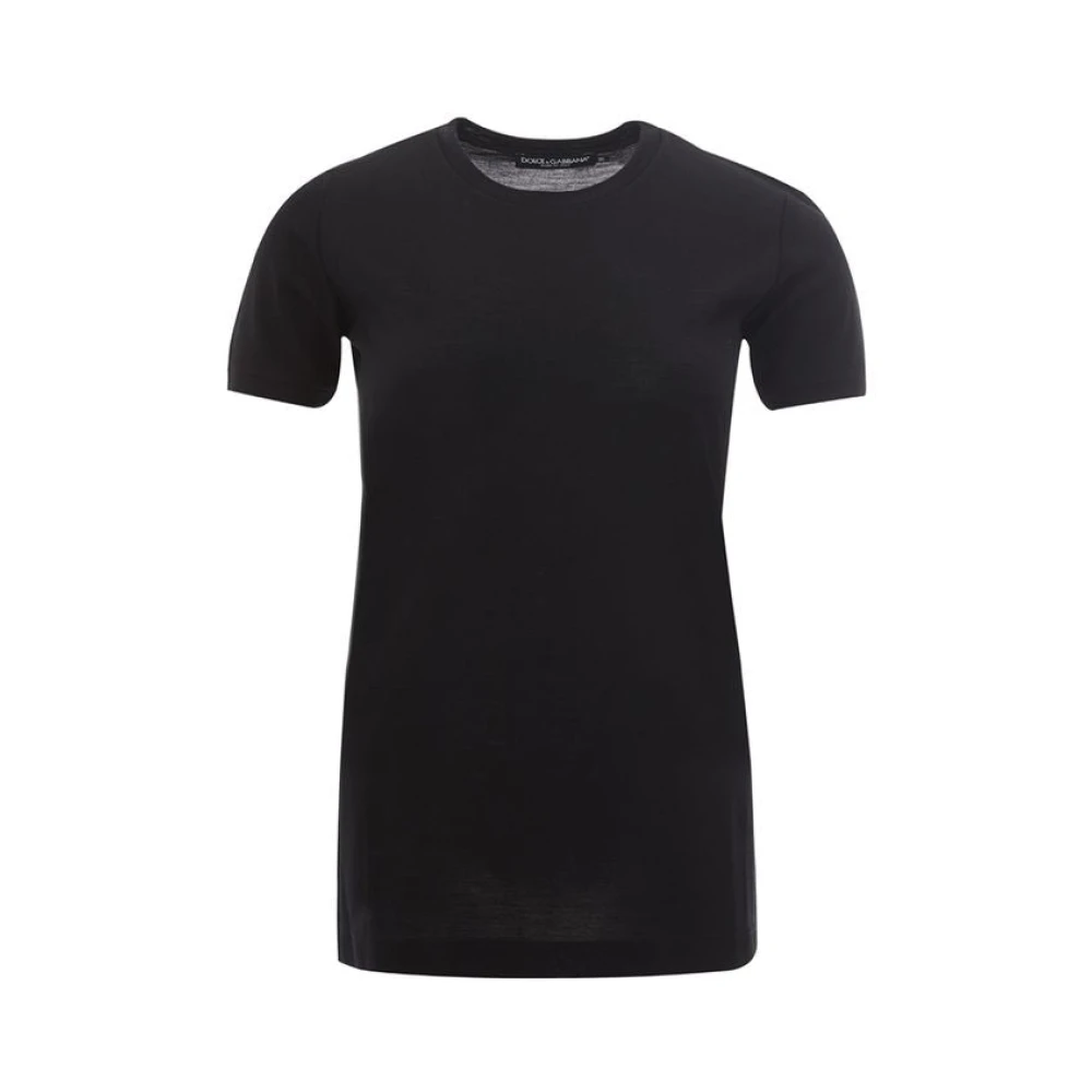 Dolce & Gabbana Svarta Bomull Tops & T-Shirt Black, Herr