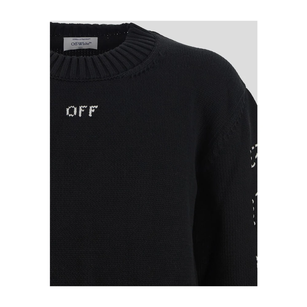 Off White Gebreide trui Black Heren