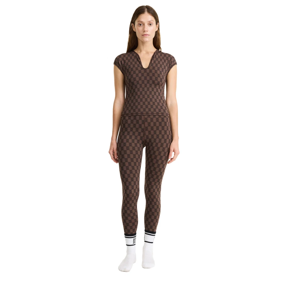 By Malene Birger T-Shirt met Uitgesneden Halslijn Donker Mahonie By Herenne Birger Brown Dames