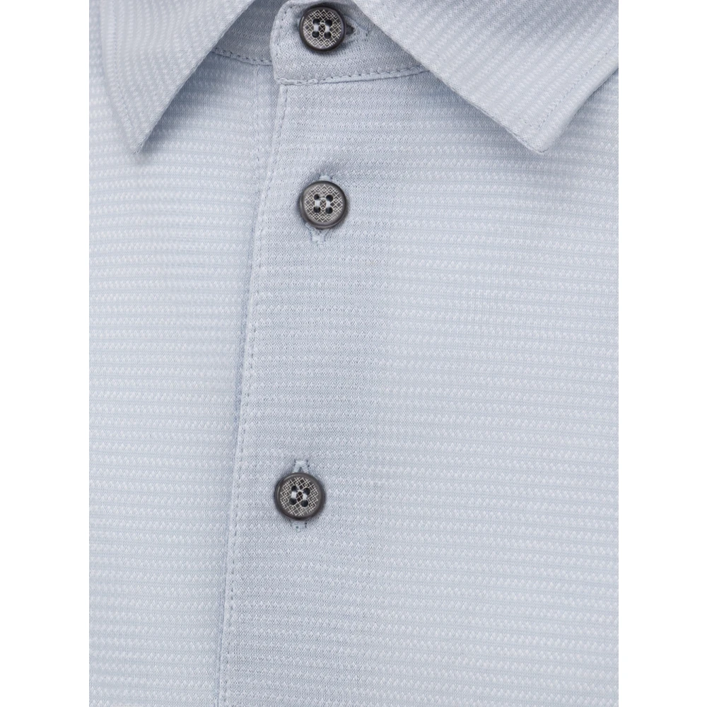 Canali Blauw poloshirt met korte mouwen Blue Heren