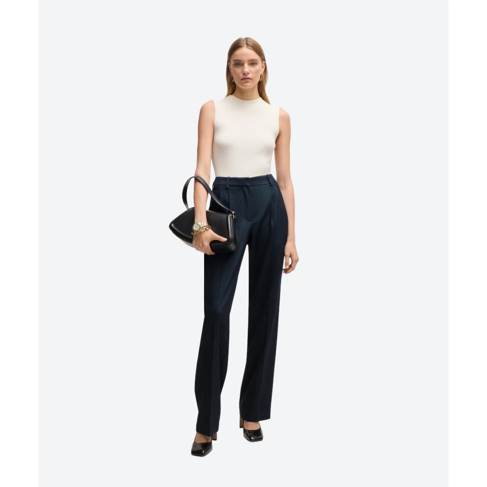 Hugo Boss Denim effect regular fit broek Blue Dames