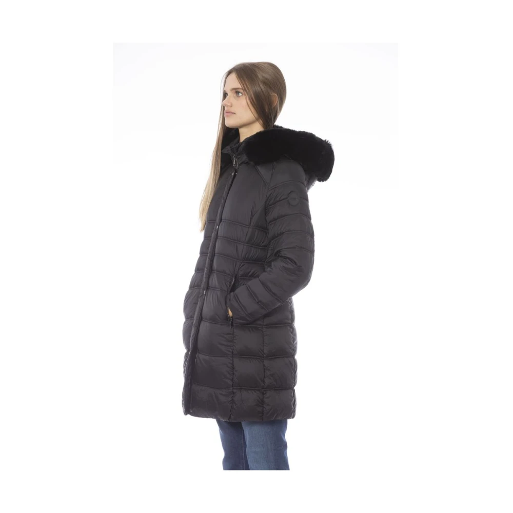 Baldinini Chique Lange Donsjas met Monogramdetail Black Dames