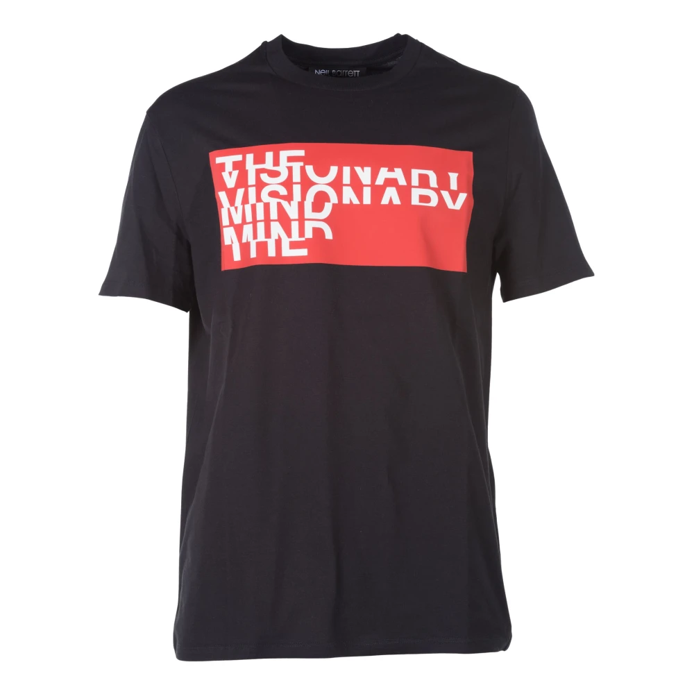 Neil Barrett Zwarte Visionarymind Stijlvol Modieus Shirt Black Heren