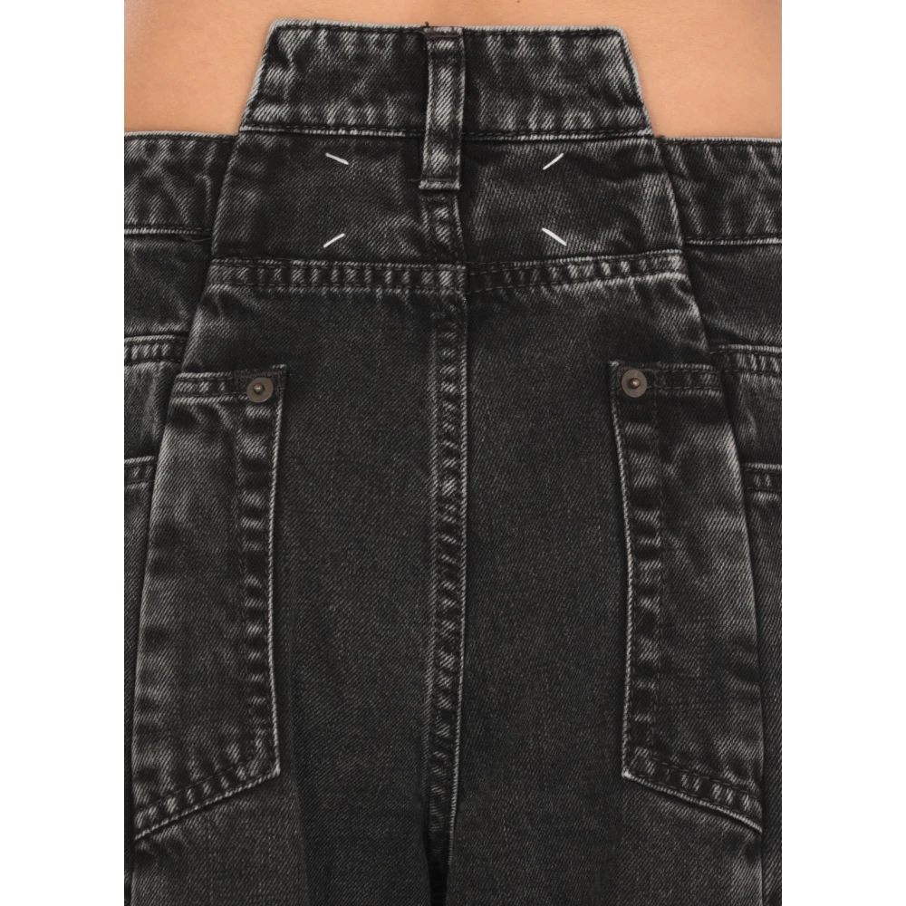 Maison Margiela Zwarte katoenen jeans met vijf zakken Black Dames