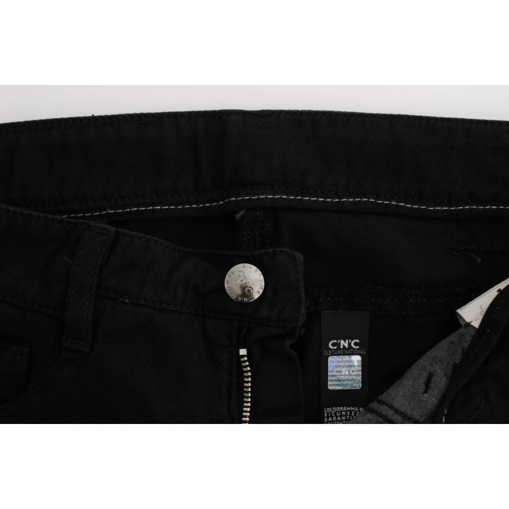 Costume National Zwarte Slim Fit Rits Jeans Black Dames