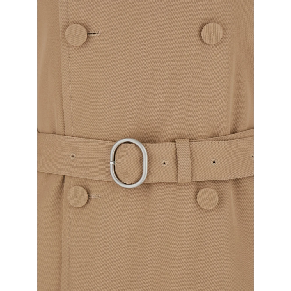 Jil Sander Beige Wollen Trenchcoat Beige Heren