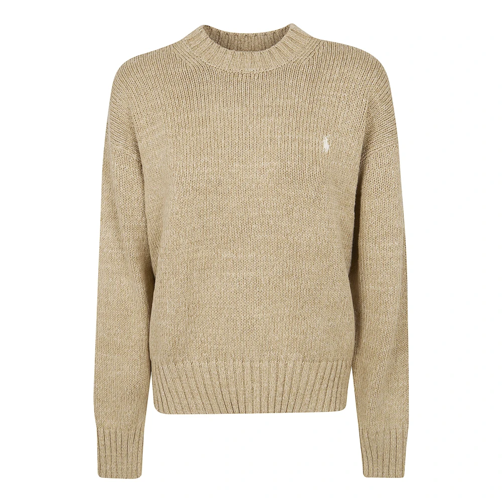 Polo Ralph Lauren Women's Brown Cotton Crewneck Sweater