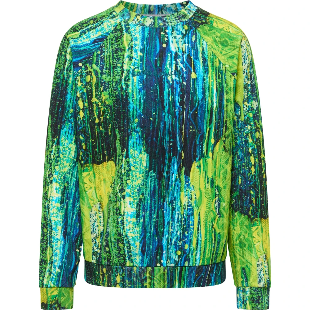 Carlo Colucci Men's Multicolor Ai Drip Knit Sweatshirt - Sweatshirts - L - Sweatshirts & Hoodies