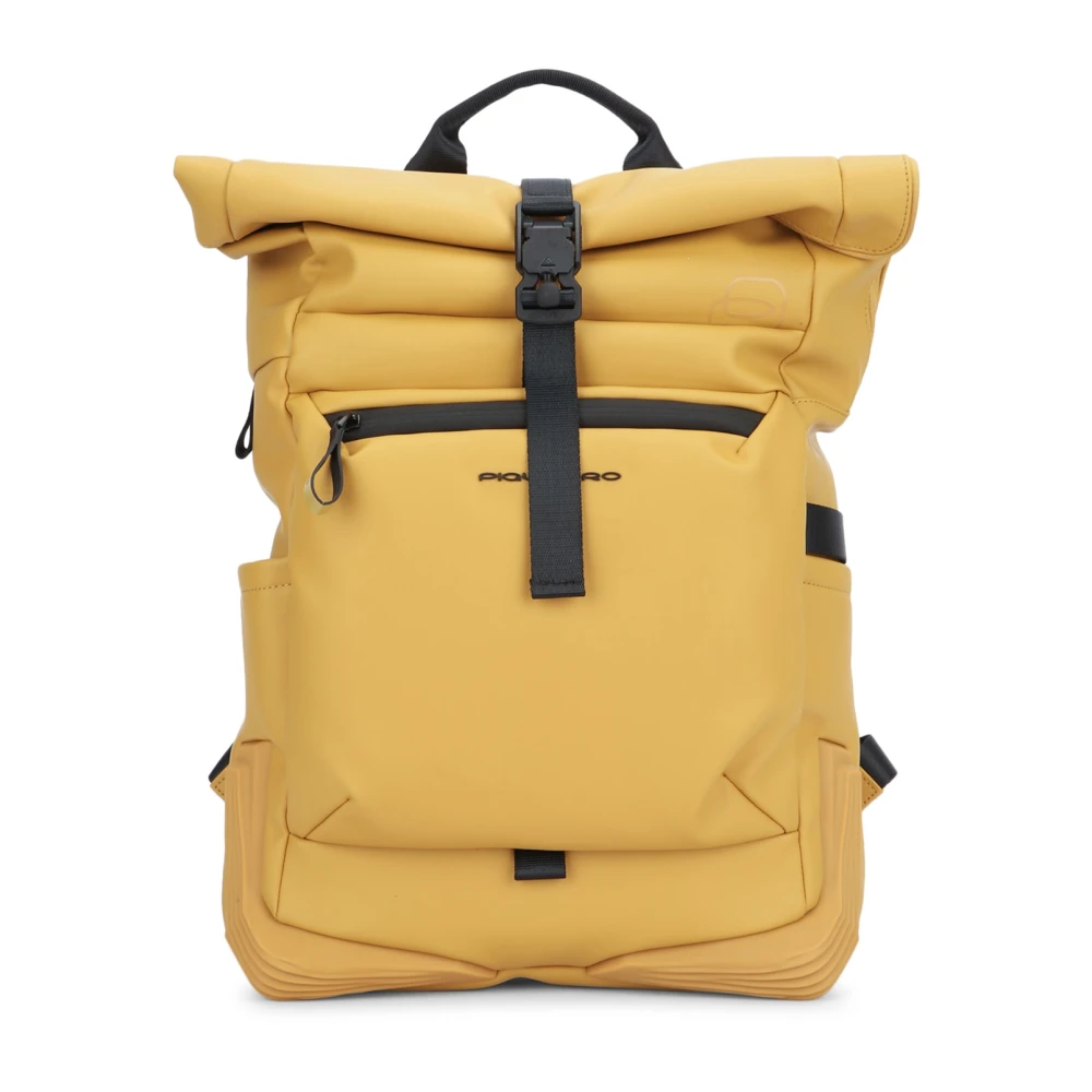 Piquadro Roltop Stoffen Rugzak Yellow Unisex