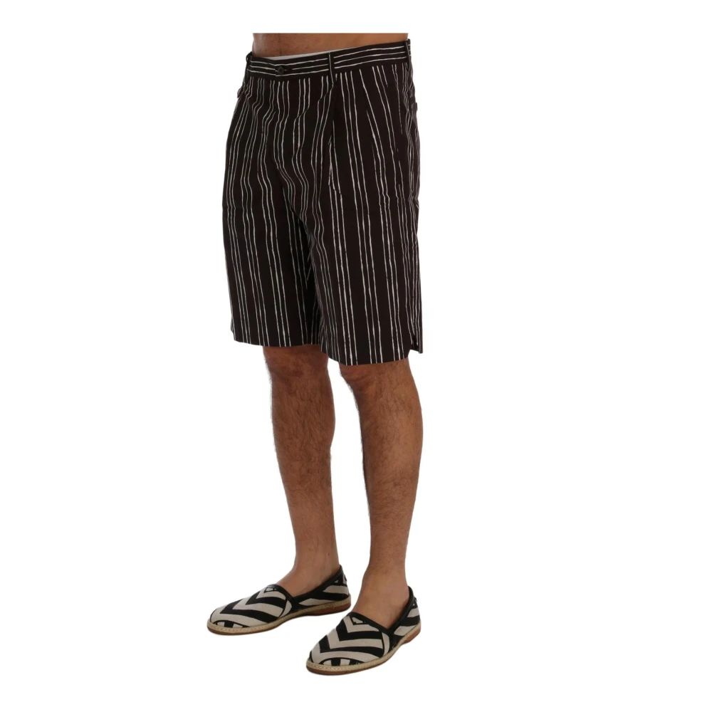 Dolce & Gabbana Gestreepte Hennep Casual Shorts Multicolor Heren
