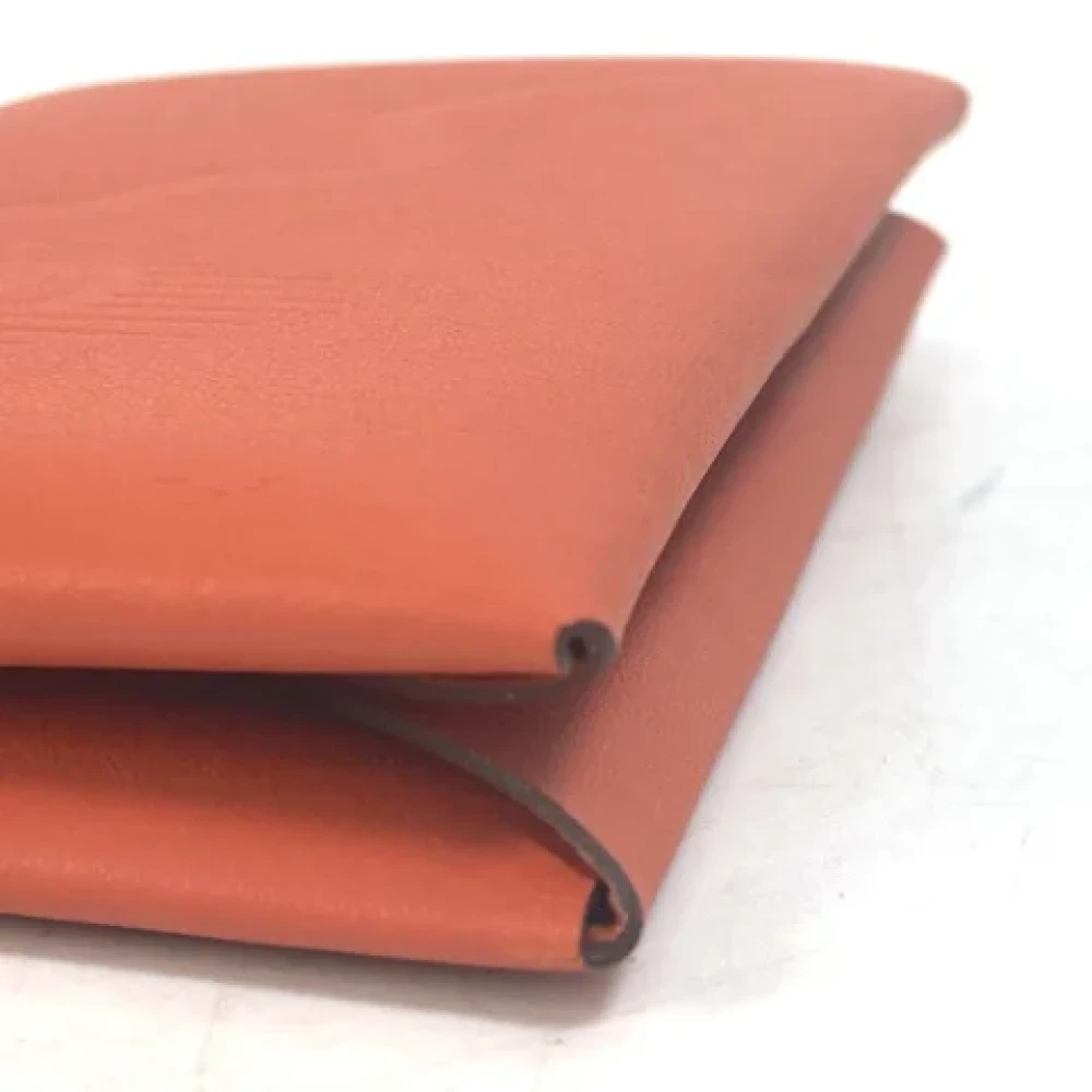 Hermès Vintage Pre-owned Leather wallets Orange Dames