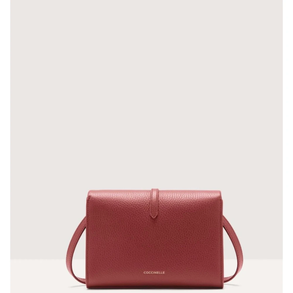 Coccinelle Bruine Schoudertas met Metalen Detail Brown Dames