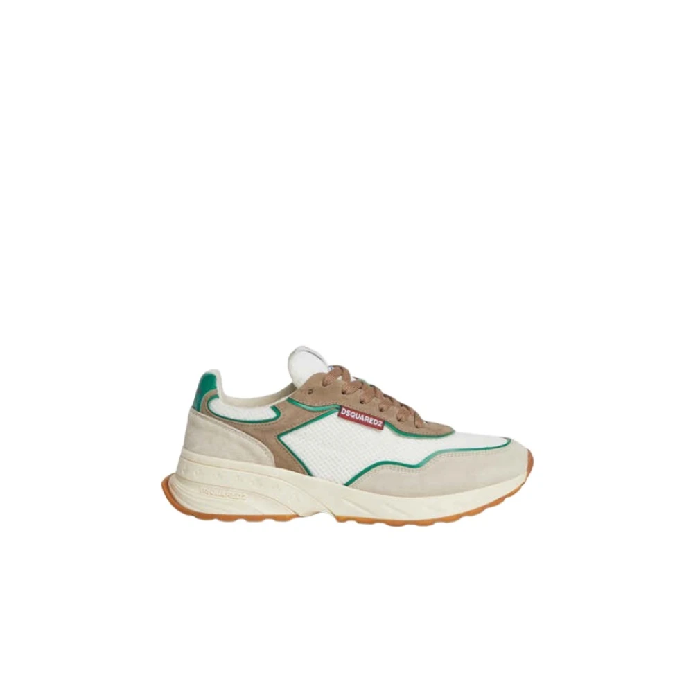Dsquared2 Sprinter Sneakers Suède Mesh Rubberen Zool Heren Schoenen Veelkleurig Multicolor