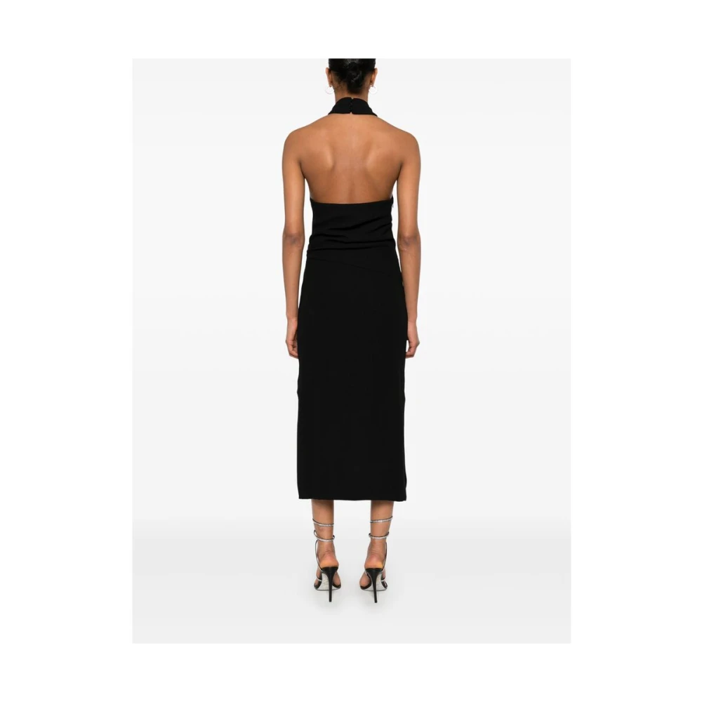 IRO Zwarte Halternek Jurk met Zijsplitten Black Dames