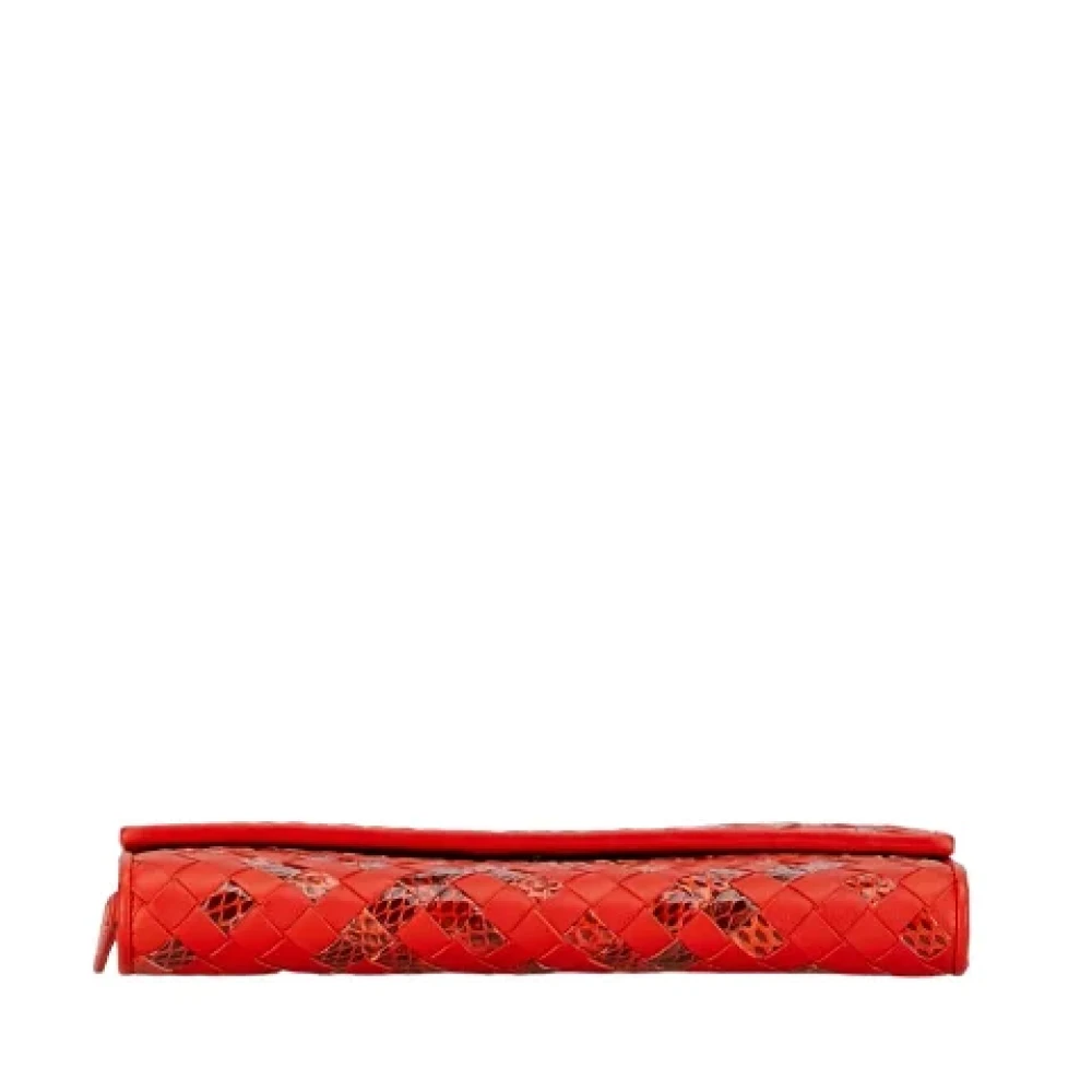 Bottega Veneta Vintage Pre-owned Leather wallets Red Dames