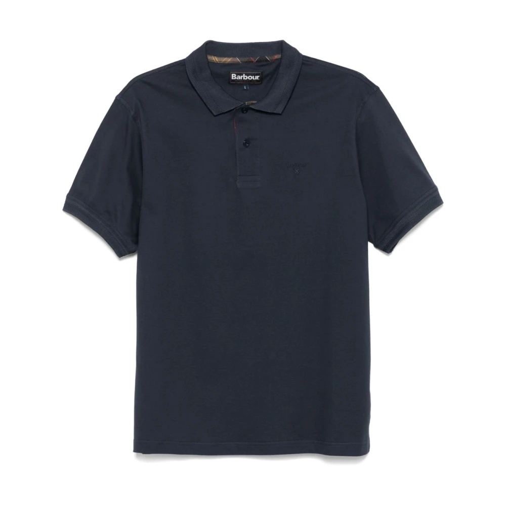 Barbour Men's Blue Polo Shirt With Logo Embroidery