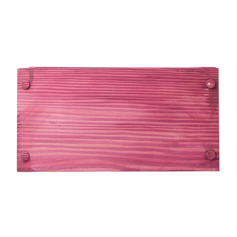 Niko June, Home , unisex, Rood, ONE Size, Gerecyclede Houten Kubus Opbergdoos