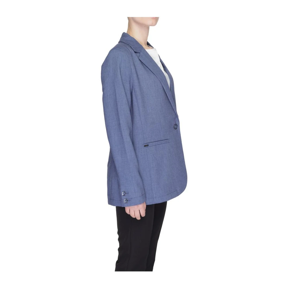 Street One Lente Zomer Dames Polyester Blend Blazer Blue Dames