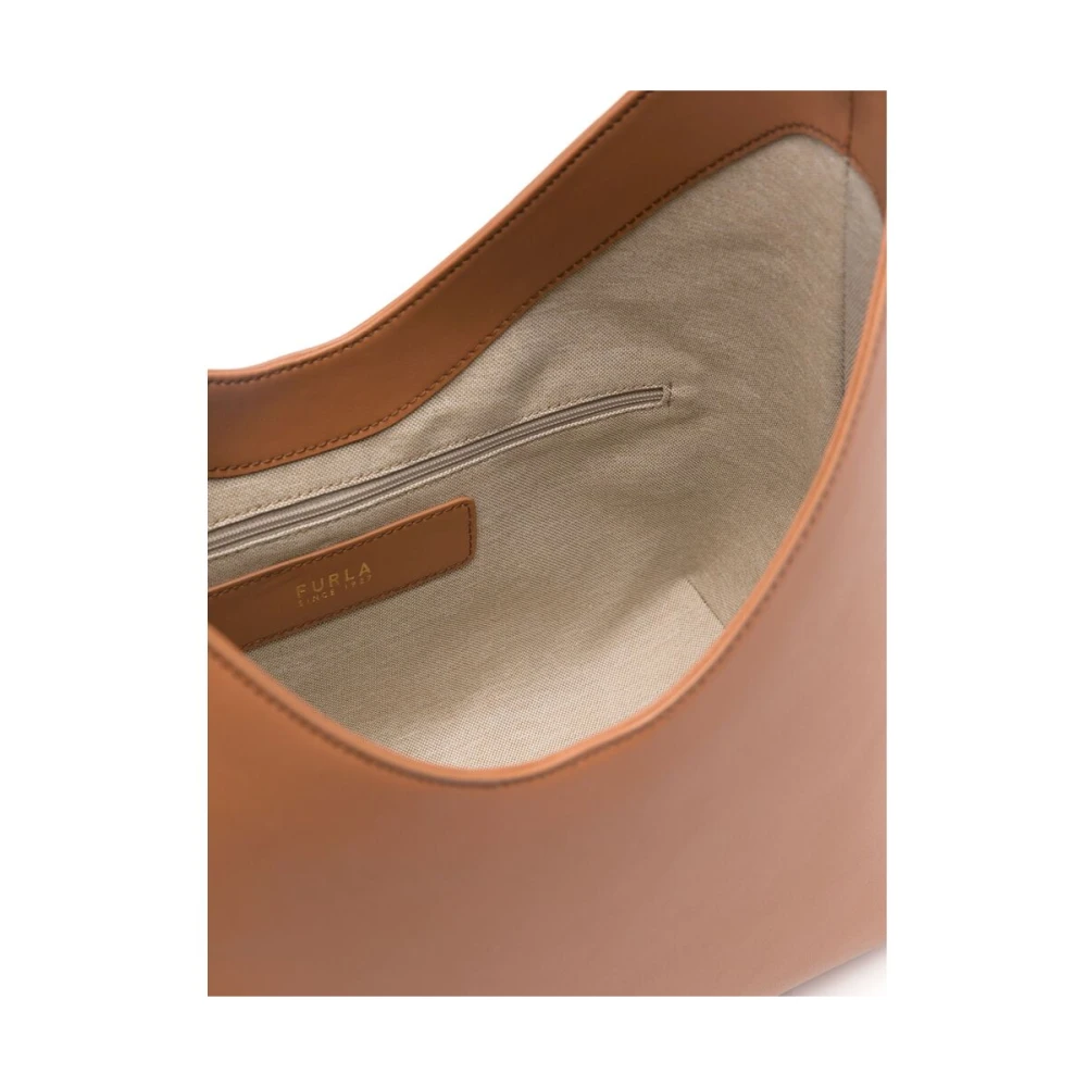 Furla Bruine Faux Leren Schoudertas Brown Dames