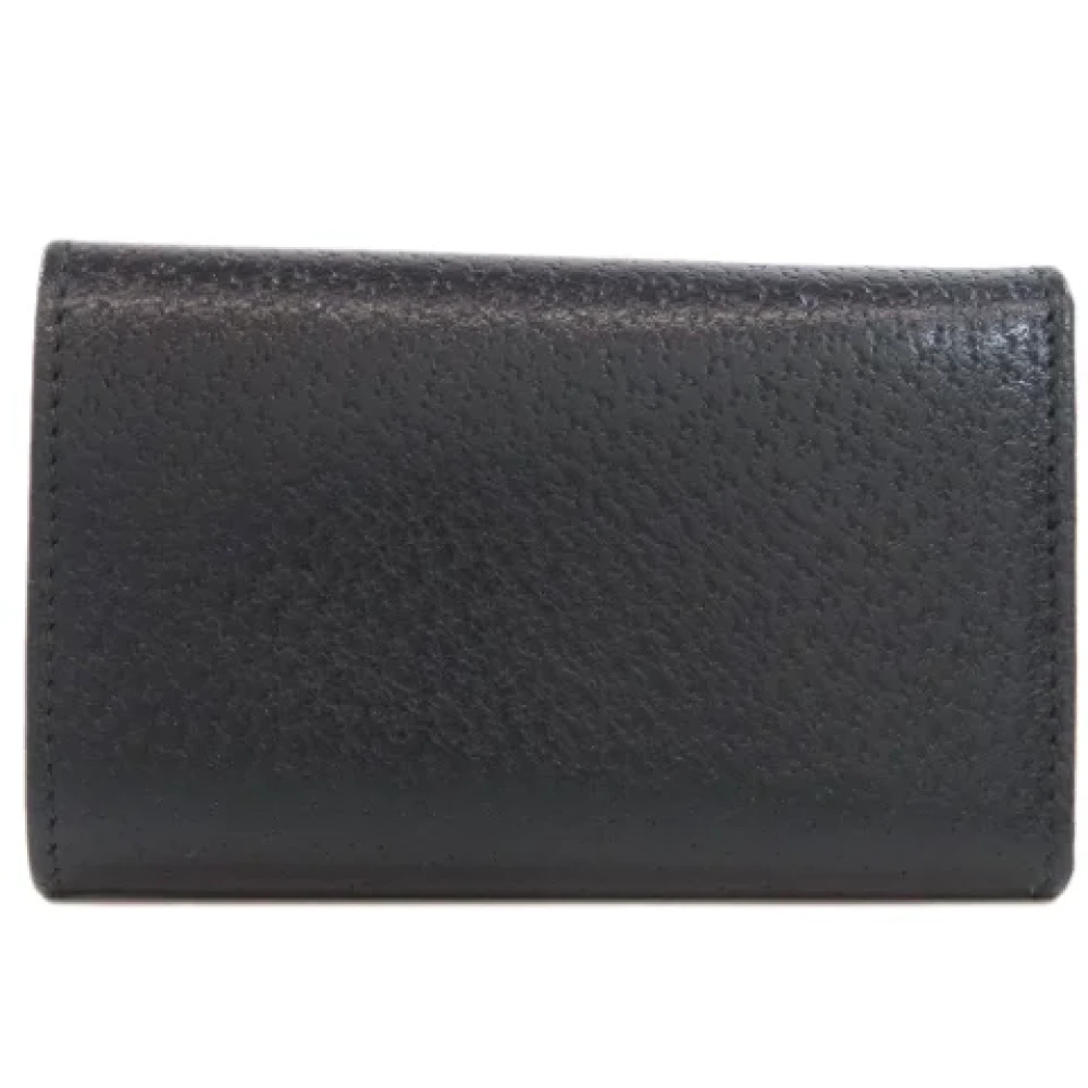 Gucci Vintage Pre-owned Leather key-holders Black Dames