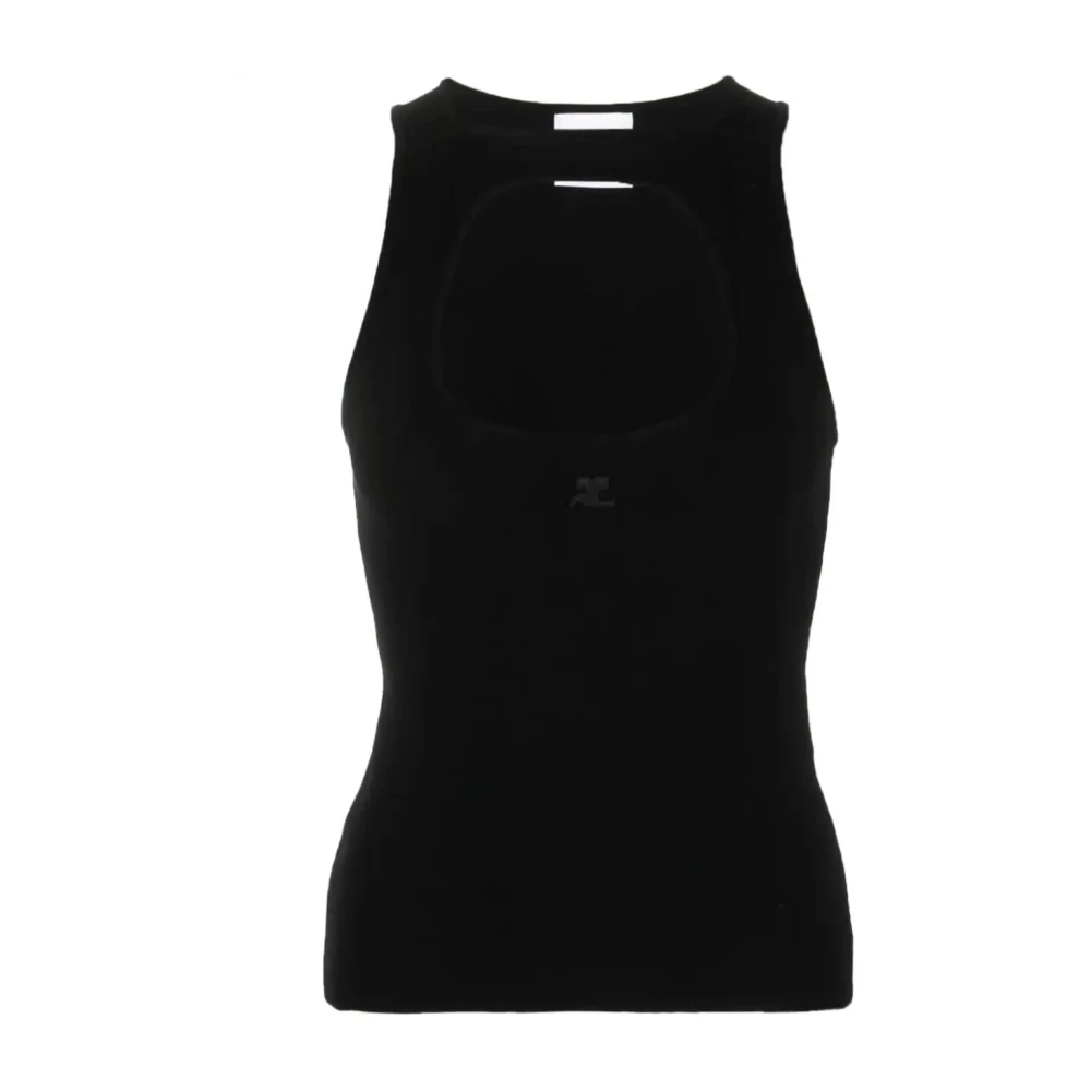 Courrèges Zwarte Milano Tank Top Black Dames