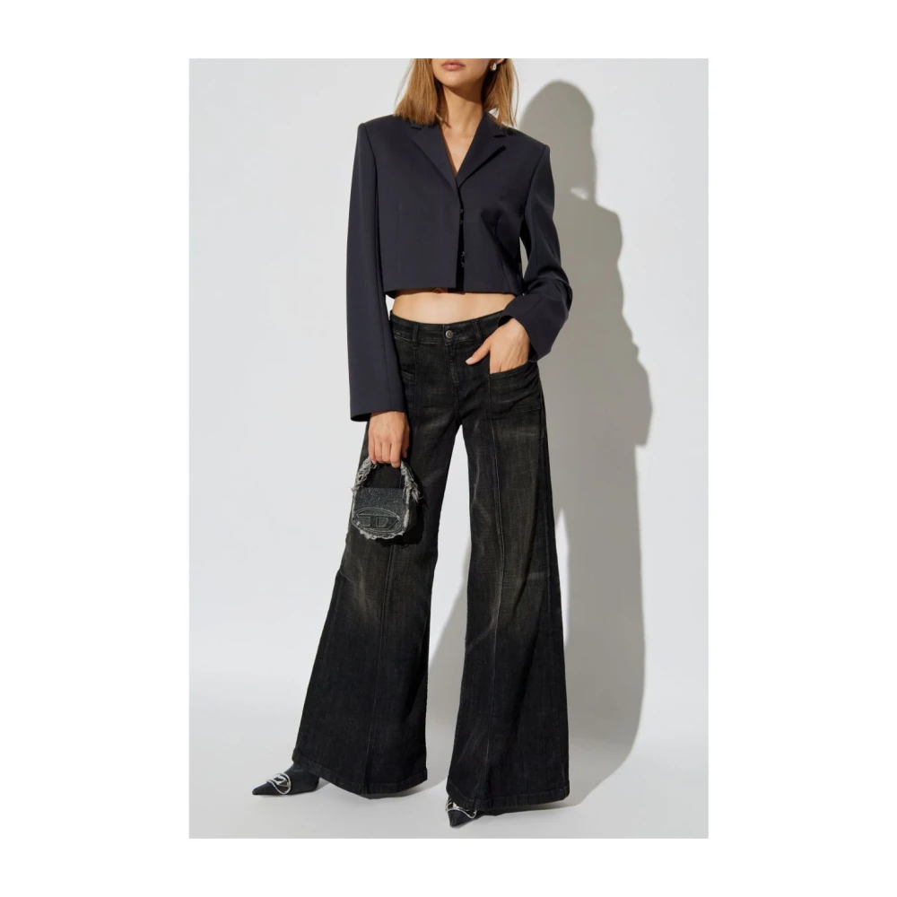 Diesel Retro Flare Jeans Geïnspireerd door de jaren '70 Black Dames