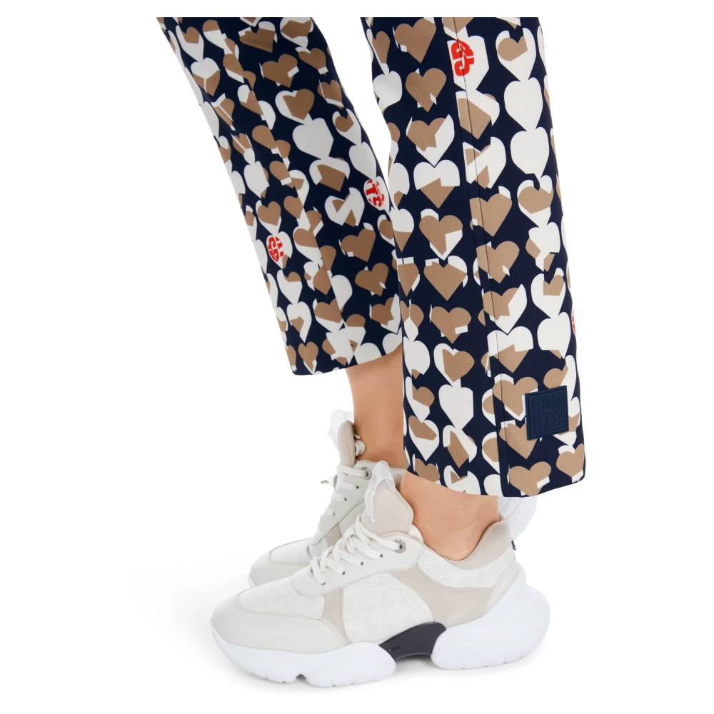 Marc Cain Frederica Easykick Broek Heartbreaker Print Multicolor Dames
